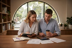 Professional header image for educational tutorial: First Home Buyers Scheme Australia: The Complete Guide
