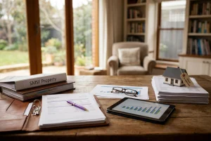 Professional header image for comparison analysis: SMSF Property Loan vs Direct Property Purchase: Which Str...